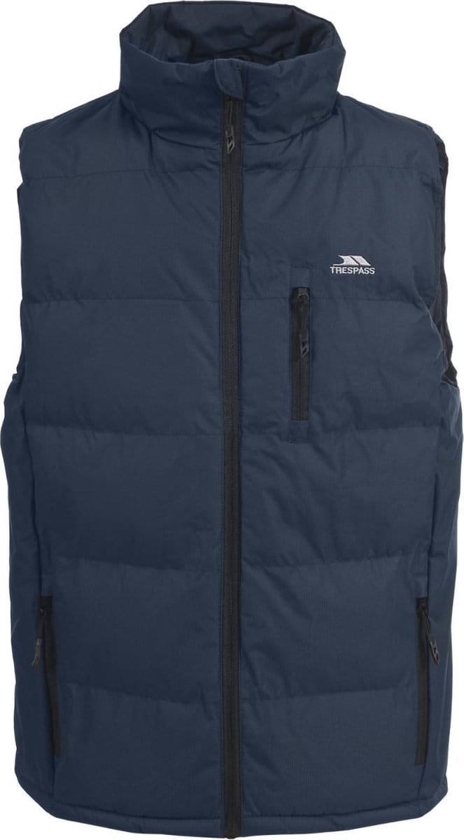 Trespass-sluiting - Heren gewatteerd gilet marineblauw - S