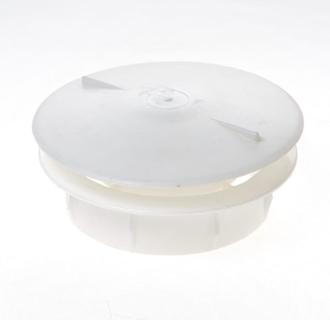 Weckx Ventilatierooster afsluitbaar kunststof wit afsl.rond 10cm 700a