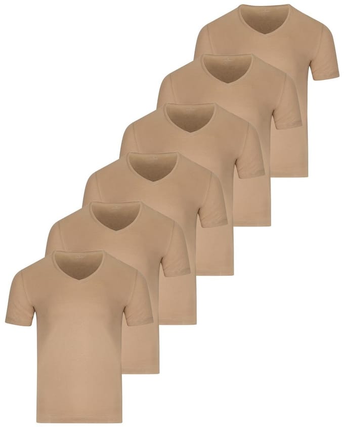 RAGMAN Heren onder t-shirts 6 pack Basic