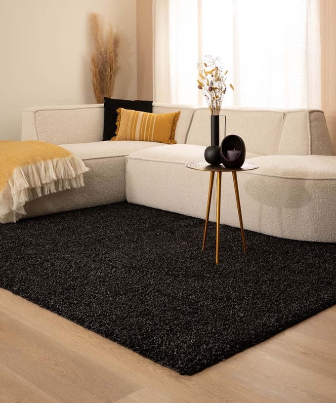 Hoogpolig vloerkleed - Shaggy Trend antraciet 100x200