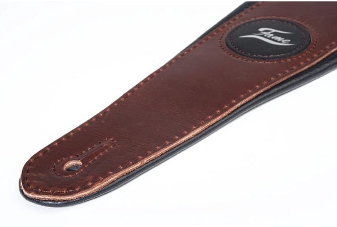 Fame Gitarrengurt 853 brown Leather - Basgitaarband