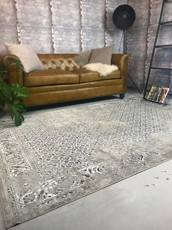 Vintage Vloerkleed Beige - Meadow - 130 x 190 cm - (S)