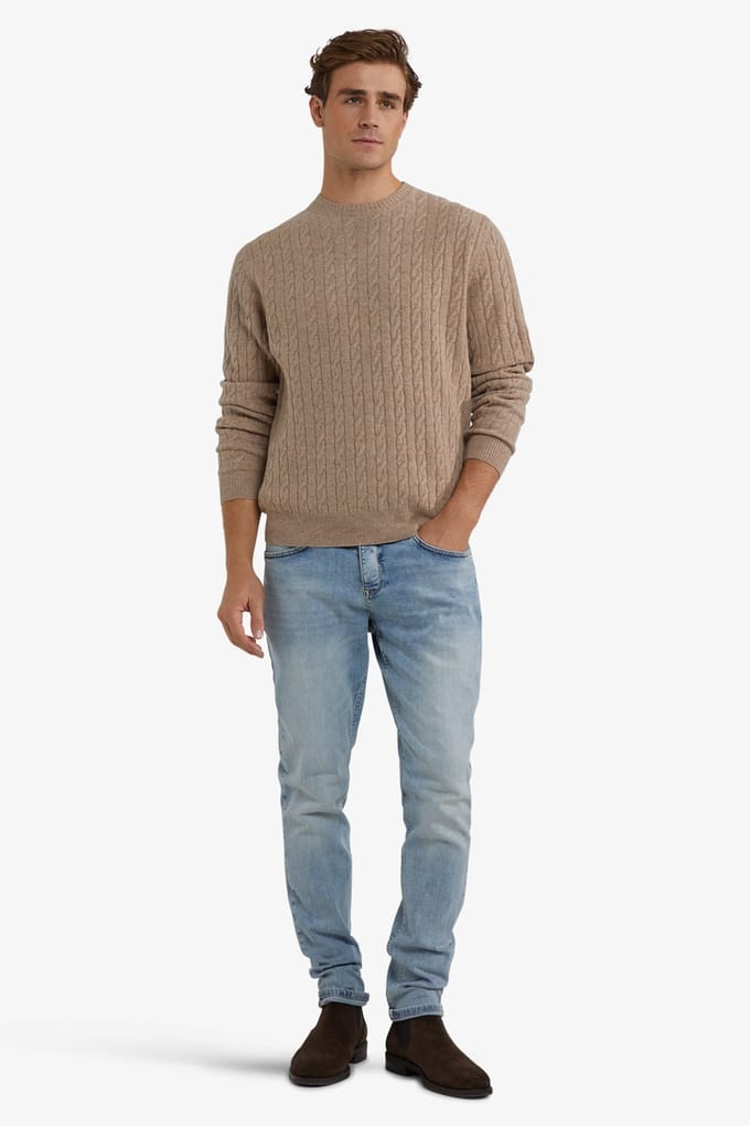 McGregor Cable Crew Neck Sweater Sand Taglia: 3XL | Maglioni a maglia Outlet | Uomo | Marrone