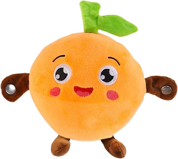 Muzikaal Speelgoed - Pluche Dier - Kind Ontwikkeling - Sensorische Geluiden - Peer 22cm - Oranje