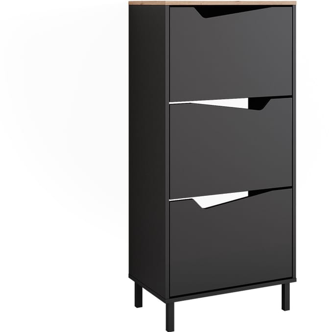Vicco Marelle Schoenklaprek – 60 x 129.5 cm met 3 compartimenten Antraciet/Artisan