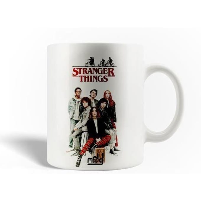 Mug en Céramique - Stranger Things - Saison 3 - 30cl - Compatible Lave-Vaisselle - Blanc