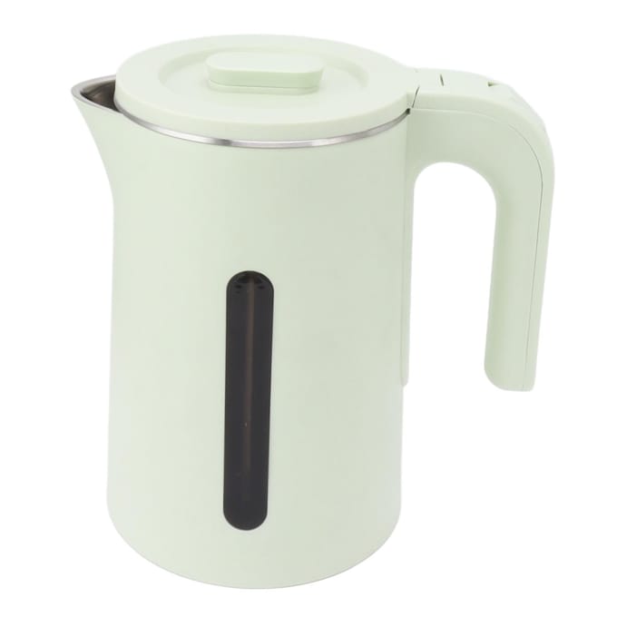 Waterkoker   2000W 2L 304 Roestvrij Staal Groen Heetwaterketel Automatische Uitschakeling Droogkookbeveiliging L black