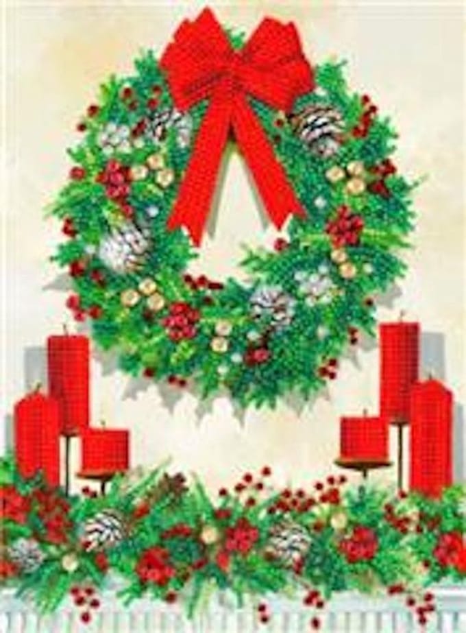 Crystal Art Giant Kit | Festive Wreath