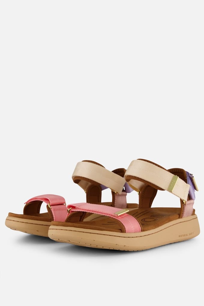 Woden Woden Line LIte Sandalen roze Textiel
