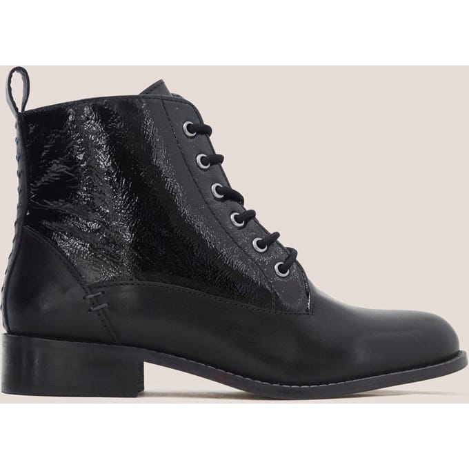 White Stuff Margot Leather Ankle Boot Pure Black Größe: 8 | Stiefel Outlet | Damen | Schwarz