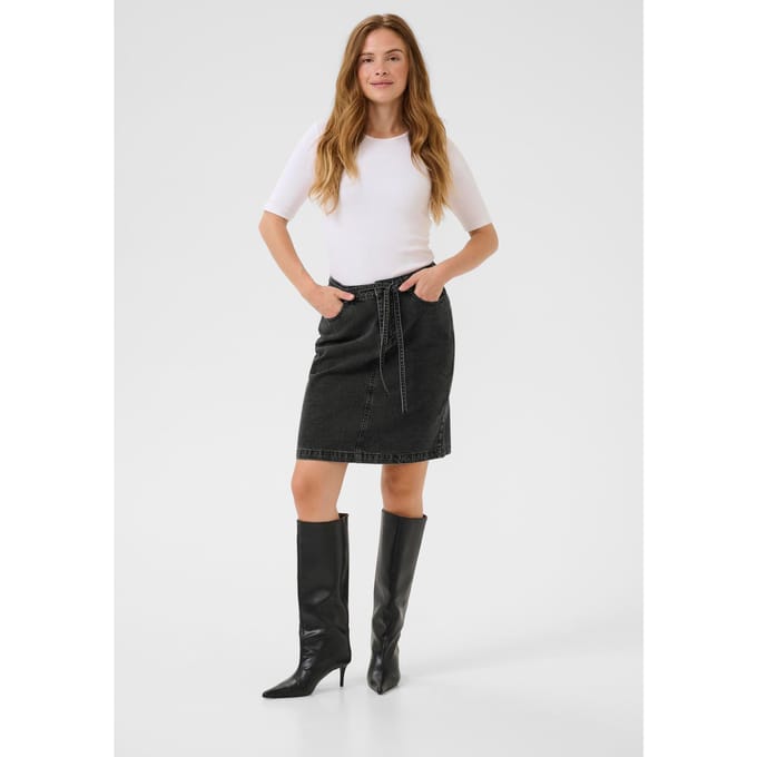 Denim rok KAcarly A-shape black