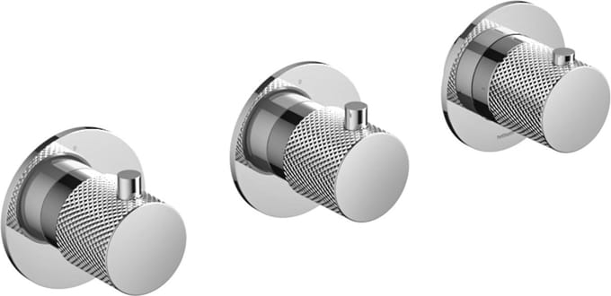 Hotbath Cobber X CX7067EXT afbouwdeel inbouwthermostaat met 2 stopkranen chroom