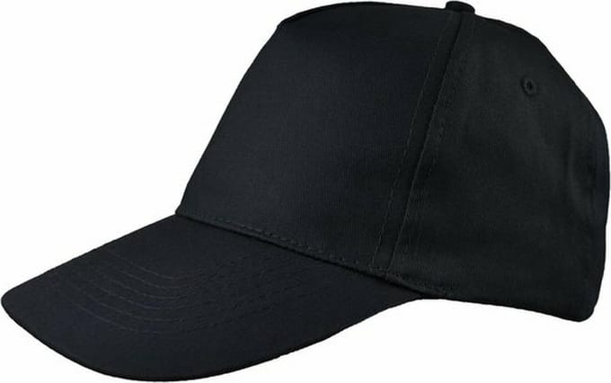 Brushed 5 Panel Honkbal cap - Pet - Zwart