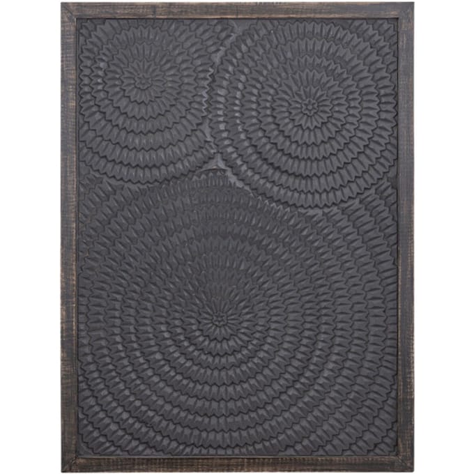 PTMD Wandpaneel Levya - 78x3x105 cm - Hout - Zwart