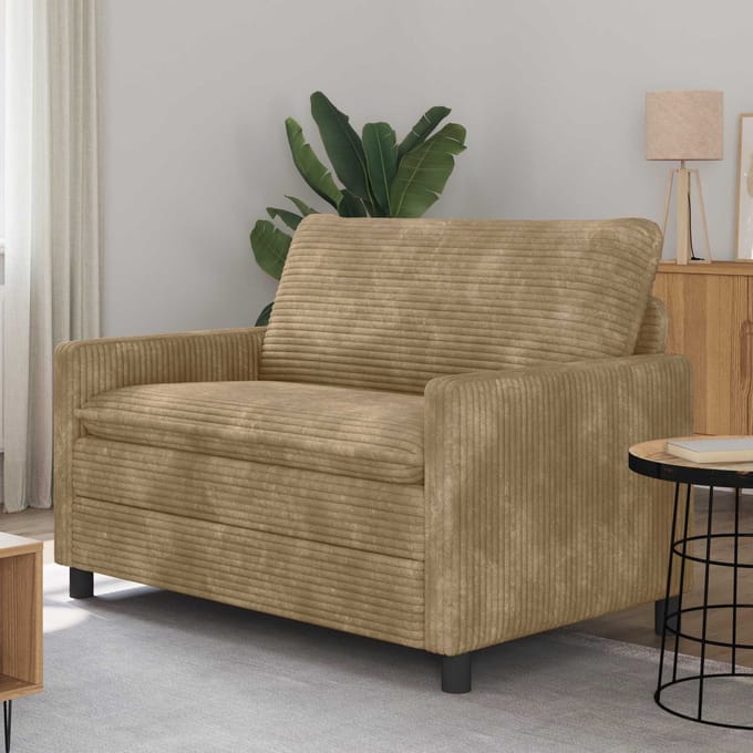 vidaXL - Bank - Taupe - 126 - x - 81 - x - 87,5 - cm - Polyester
