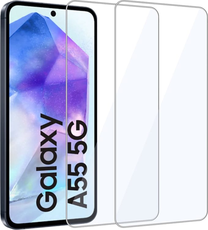 2x Geschikt voor Samsung Galaxy A55 / A35 - Screenprotector - Beschermglas - GuardCover