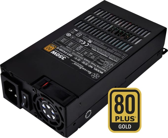 SilverStone TFX Series FX350-G Voeding - 350 Watt - 40 mm - ATX 2.4 - 80 Plus 80 PLUS Gold