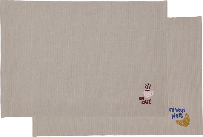Södahl Bistro Placemat 33 x 48 cm 2 stuks Coffee brown