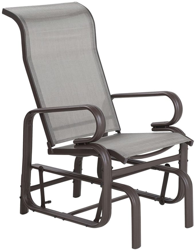 BORGIO - Tuinstoel - Bruin - Aluminium