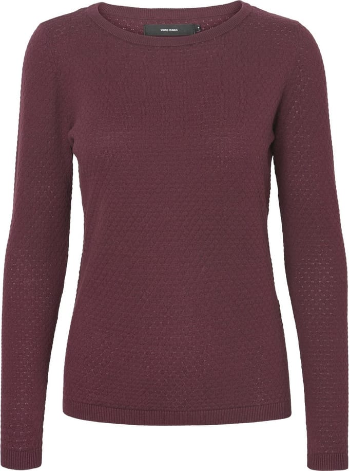 Vero Moda Trui Vmcare Structure Ls O-neck Blou Noo 10136644 Winetasting Dames Maat - XL