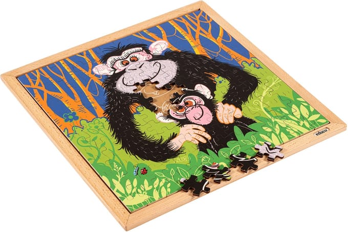 Dierenpuzzel aap - Educo