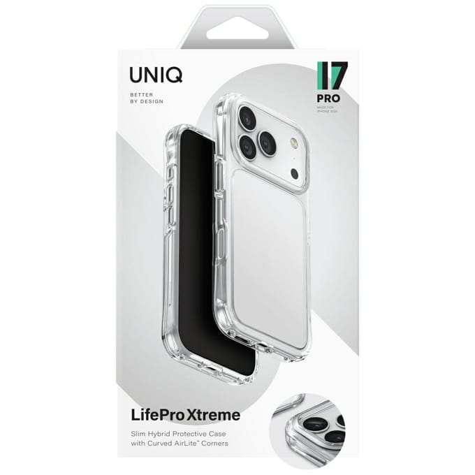 Hoes voor Apple iPhone 17 Pro, UNIQ, LifePro Xtreme, Transparant