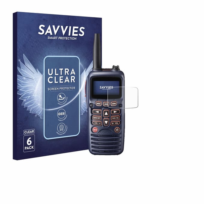Savvies - Screenprotector voor Standard Horizon HX320E - Folie Beschermfolie transparant 6 Stuks