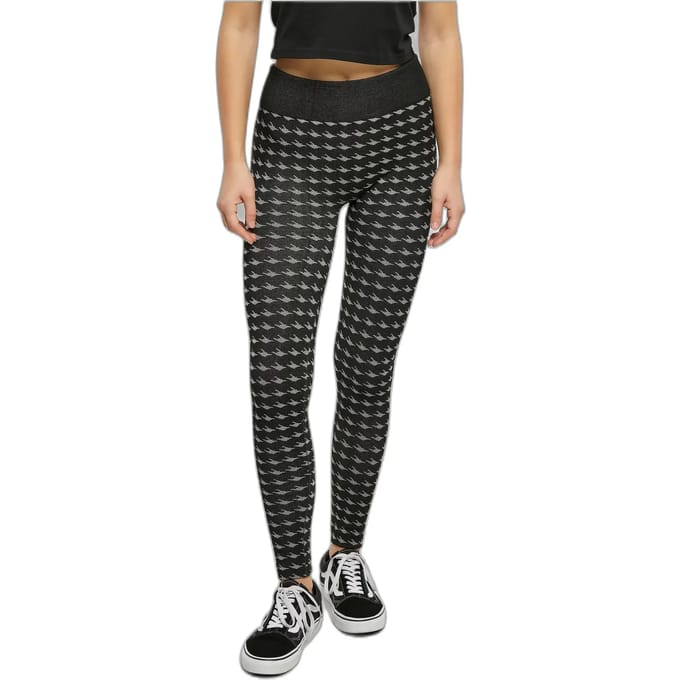 Urban Classics - Seamless Heritage Legging - L/XL - Zwart/Wit