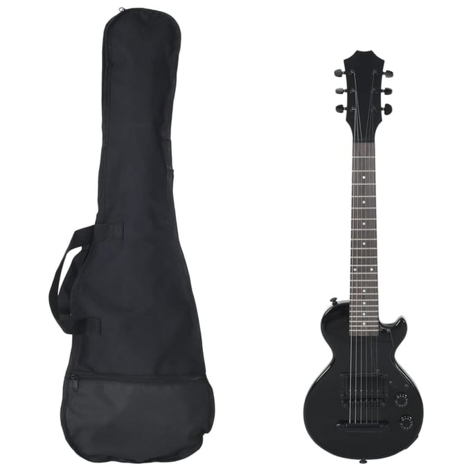 vidaXL Gitaar voor beginners elektrisch met tas 3/4 30" zwart