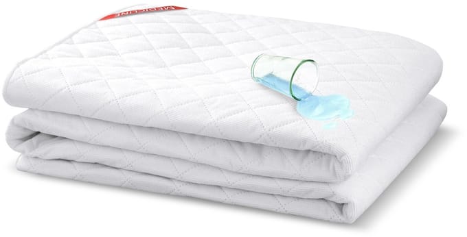 Matrasbeschermer/topper waterdicht ultrasonisch gewatteerd premium 90x200cm wit