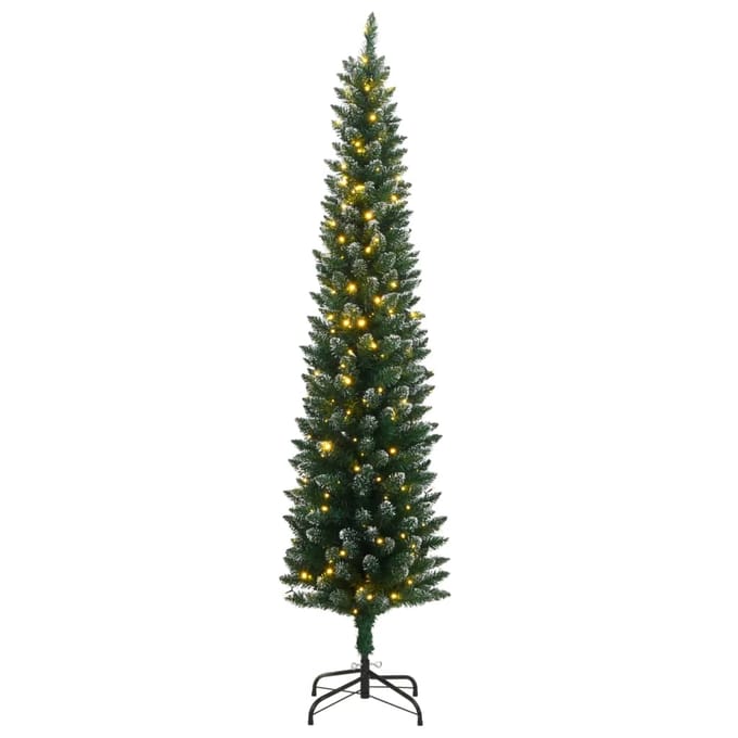 vidaXL Kunstkerstboom smal met 300 LED's 240 cm