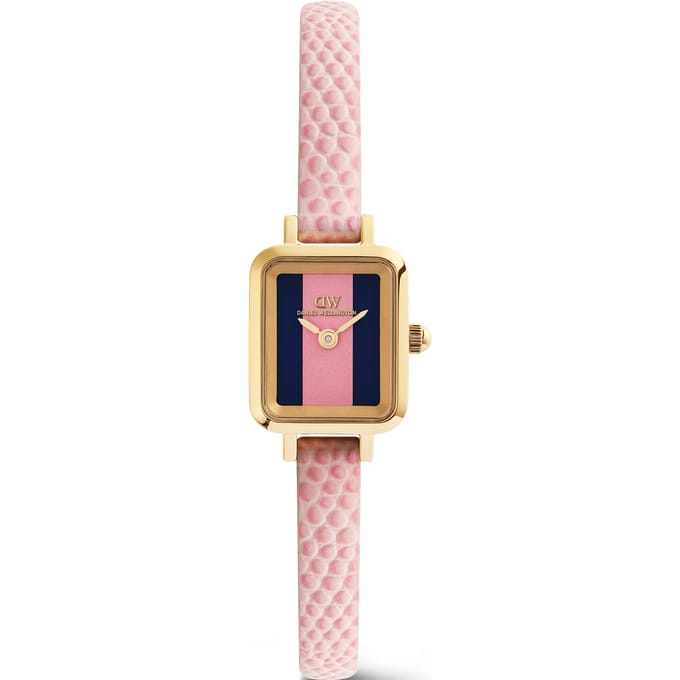 Daniel Wellington DW Watch Quadro Mini Pink Lizard Winchester Gold 15mm