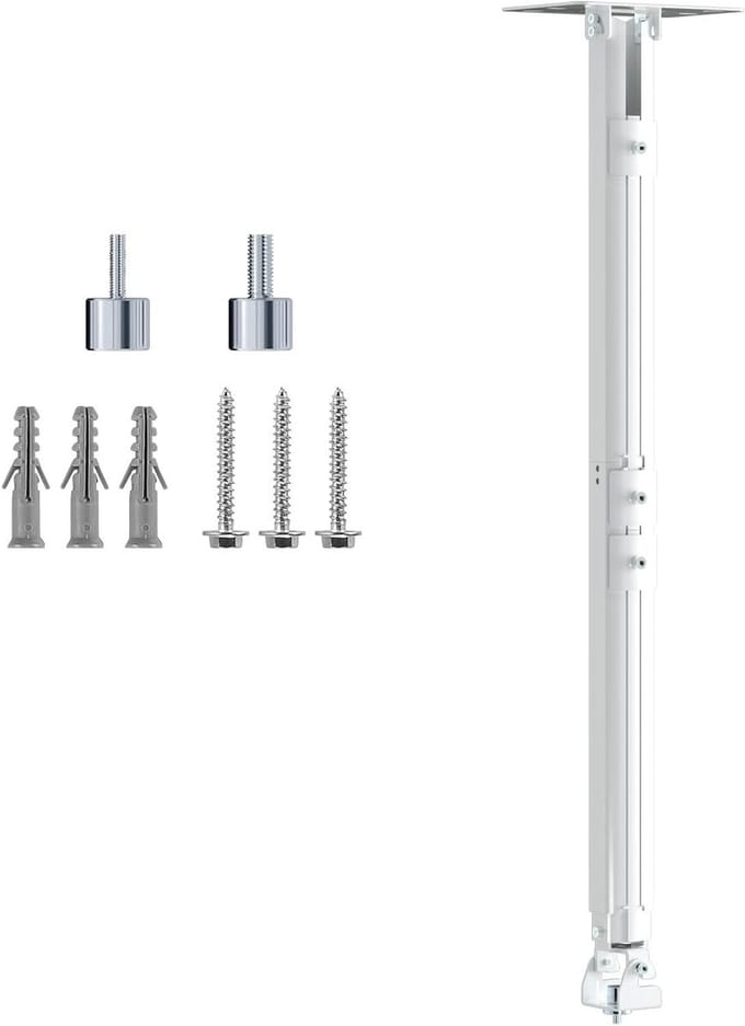 Projector Plafondbeugel - Houders Beamer - Thuisbioscoop Creëren - 3-in-1 Installatie - Tot 125cm - Wit