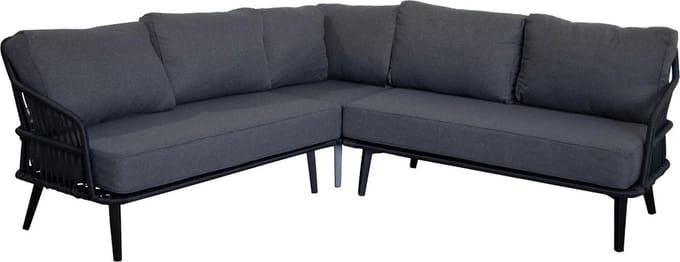 Hoek Loungebank Isabel | 3-delig | Black/Black | Rope