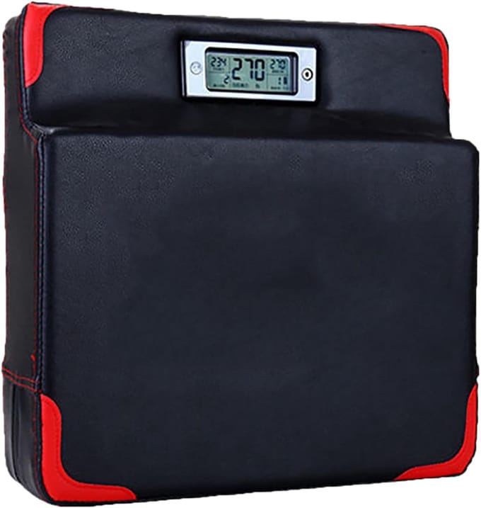 Boxmachine Muur - Stootkussen Training - Thuis Fitness - LCD Weergave Data - 40x40x12 cm - Zwart