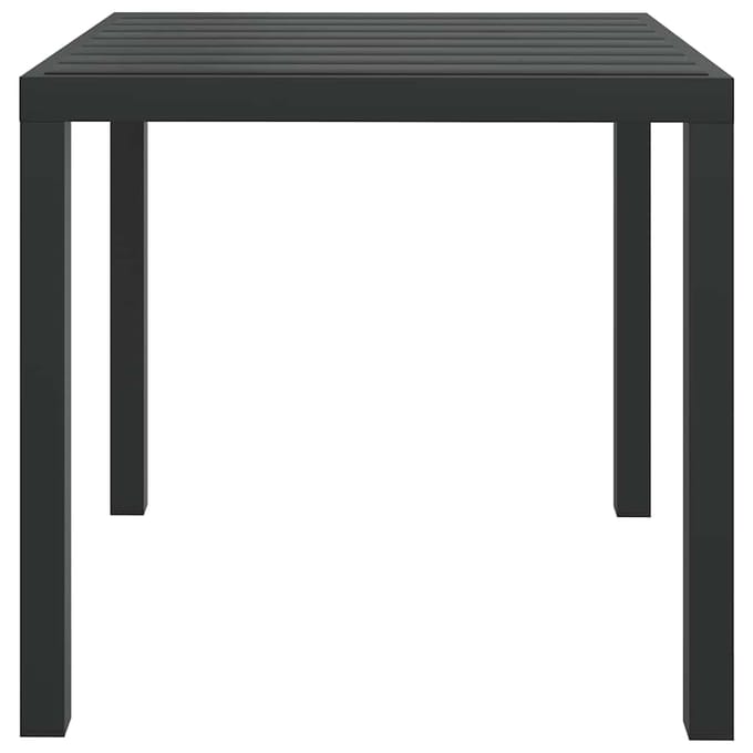 vidaXL - Tuintafel - 80x80x74 - cm - aluminium - en - HKC - zwart
