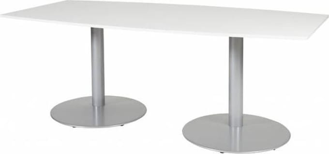 Vergadertafel - Linesto 200x100 tonv. wit - alu frame