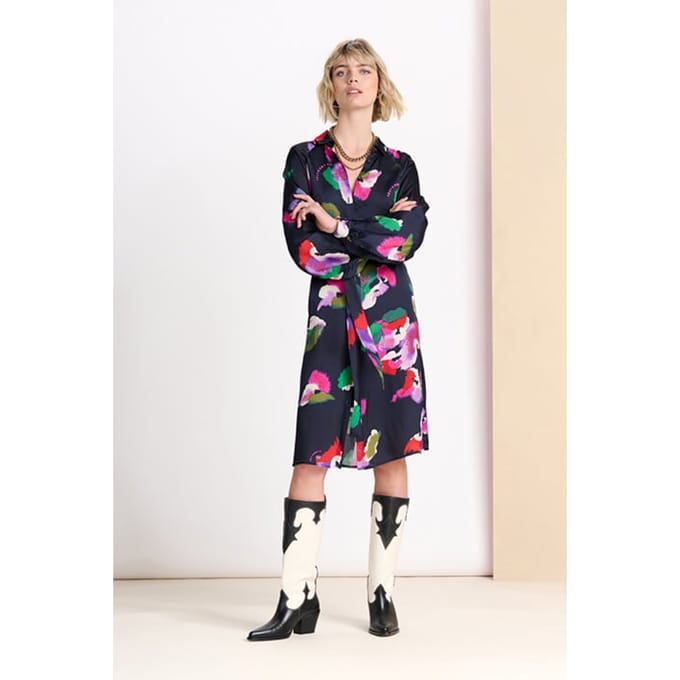 POM Amsterdam Dress - Violets Größe: 36 | Blusenkleider Outlet | Damen | Violett