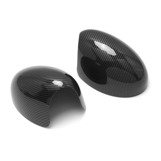 1 Paar Side Mirror Cover Deur Spiegelkap Vervanging voor BMW Mini zwart
