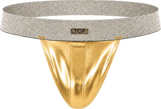 TOF Paris Magic Stringless Thong Gold - MAAT L - Heren Ondergoed - String voor Man - Mannen Thong