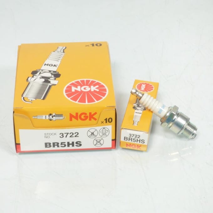 Bougie d'allumage NGK pour mobylette Sachs 50 PRIMA 2 Après 1996 BR5HS / Par 10 Neuf