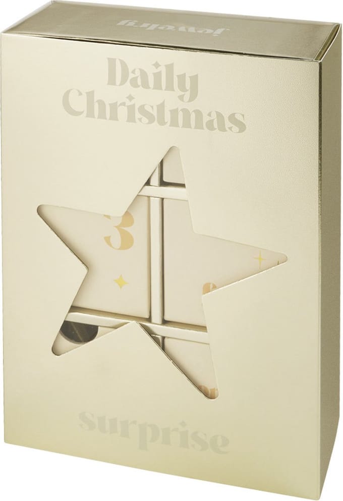 Yehwang adventkalender - Golden star - Goudkleurig - Stainless steel