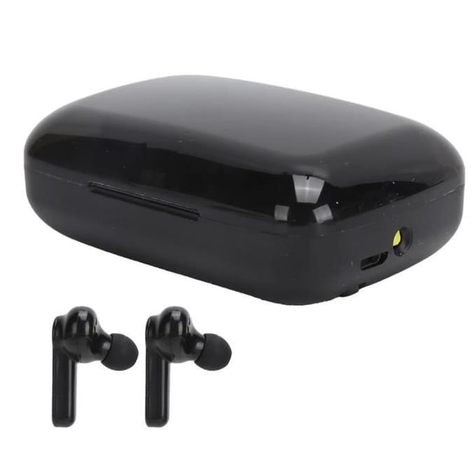 Bluetooth oordopje - Qiilu - M19 TWS 5.1 - LED-display - 5 uur batterijduur - 1200mAh oplaadcase zwart