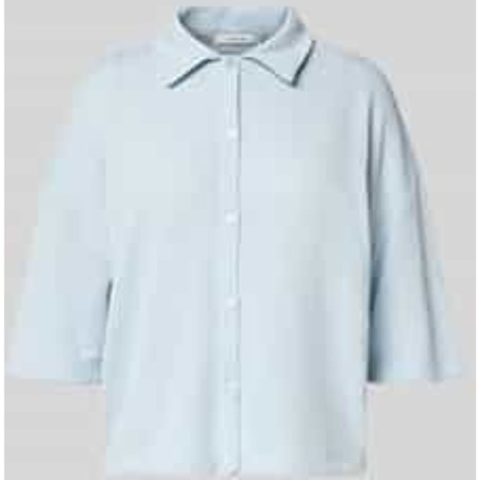 Gebreid shirt van viscosemix met polokraag model 'Sitrica'