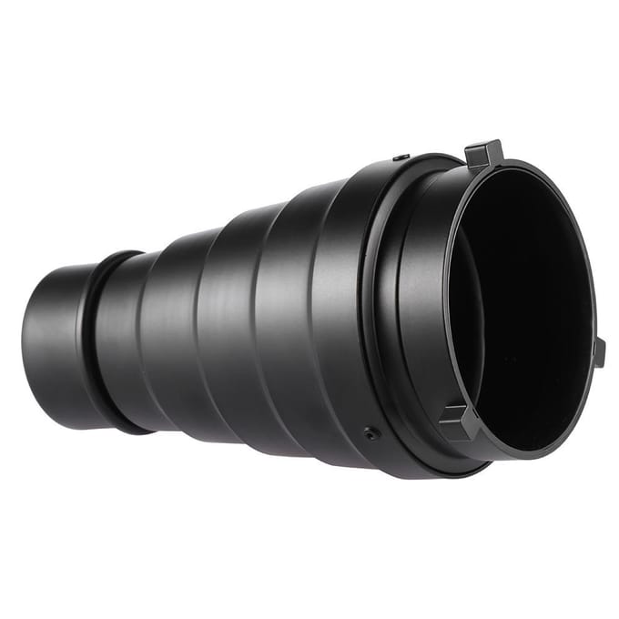 Snoot met honingraatroosterkleur + gelkit voor Bowens Mount Strobe Monolight black