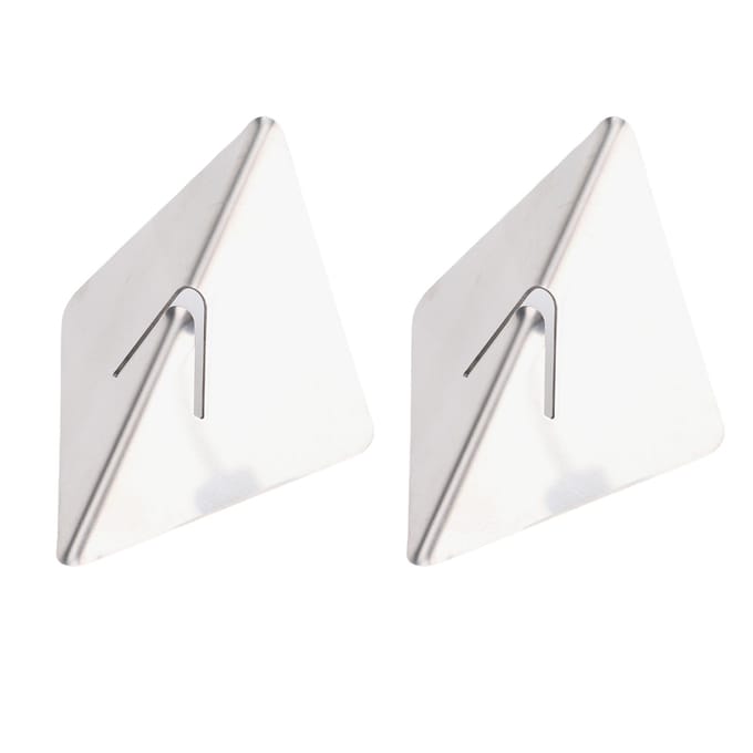 2 Stuks Tafelnummerhouder RVS Stabiele Driehoeksvorm Plaatskaarthouder Restaurant Menukaarthouder white