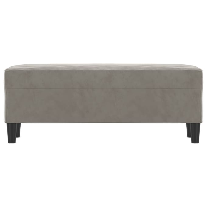 vidaXL - Bankje - 100x35x41 - cm - fluweel - lichtgrijs