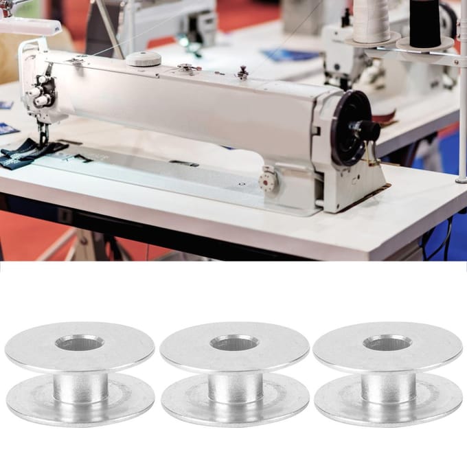 100 stuks Aluminium Spoelen Lege Spoel voor Platte Naaimachine Onderdelen white