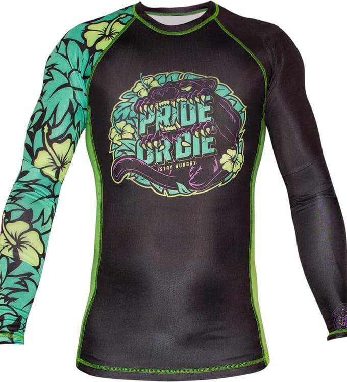 PRiDE or DiE Rash Guard Stay Hungry Zwart - M