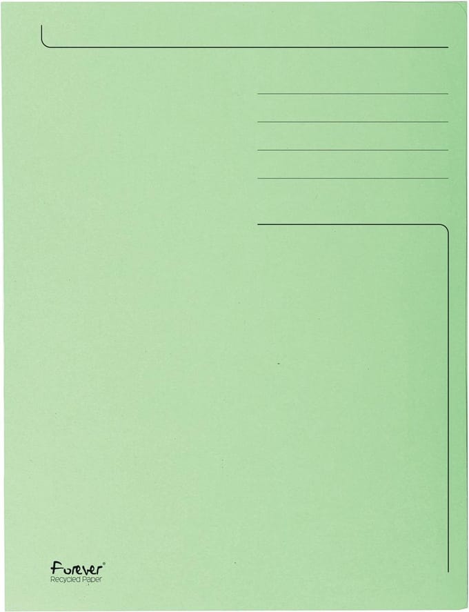 Exacompta 50x FOREVER® bedrukte map met 3 kleppen - 280gm2 - 24x32 cm voor A4 - Grasgroen - 448013E